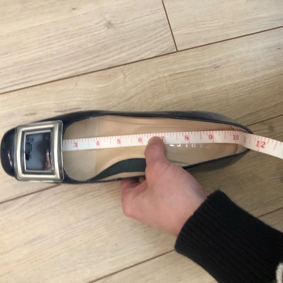 Women’s Scarlet Dark Blue Square toe Leather High Heel Pumps Shoes size 38.5 - Picture 13 of 13